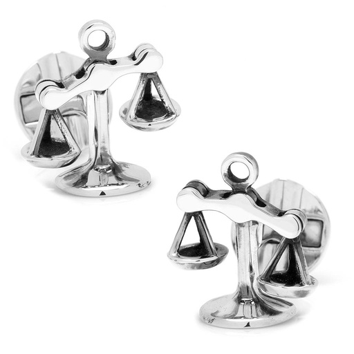 [CU.CUFF.0027690] Moving Parts Scales Of Justice Cufflinks