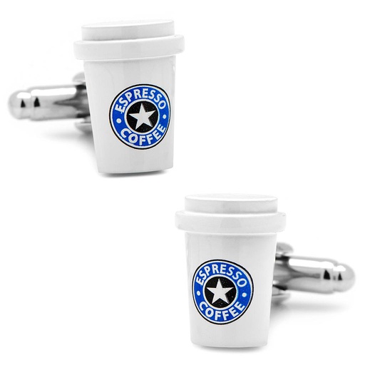 [CU.CUFF.0027697] Coffee Cup Cufflinks
