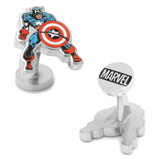 [CU.CUFF.0027705] Captain America Action Cufflinks