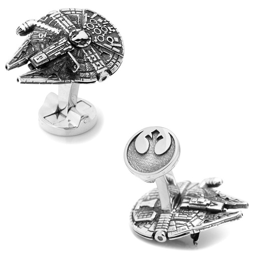 [CU.CUFF.0027731] 3d Millennium Falcon Cufflinks