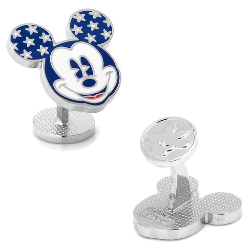 [CU.CUFF.0027773] Vintage Stars & Stripes Mickey Mouse Cufflinks