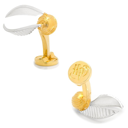 [CU.CUFF.0027807] 3d Golden Snitch Cufflinks