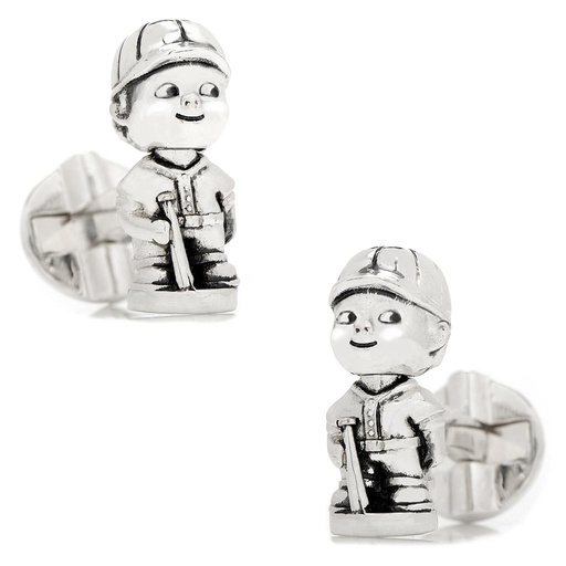 [CU.CUFF.0027948] Baseball Bobblehead Cufflinks