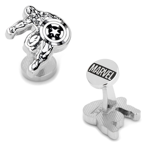 [CU.CUFF.0027965] Captain America Ink Action Cufflinks