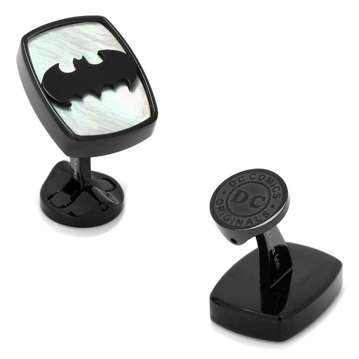 [CU.CUFF.0027974] Stainless Steel Mother Of Pearl Batman Cufflinks