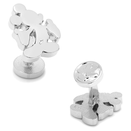 [CU.CUFF.0028002] Silver Mickey Mouse Silhouette Cufflinks