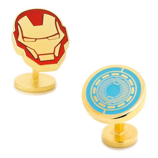 [CU.CUFF.0028012] Iron Man Helmet & Arc Reactor Cufflinks