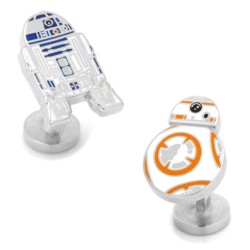 [CU.CUFF.0028016] R2d2 & Bb8 Enamel Cufflinks