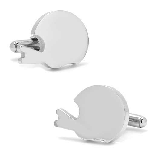 [CU.CUFF.0028079] Stainless Steel Engravable Football Helmet Cufflinks