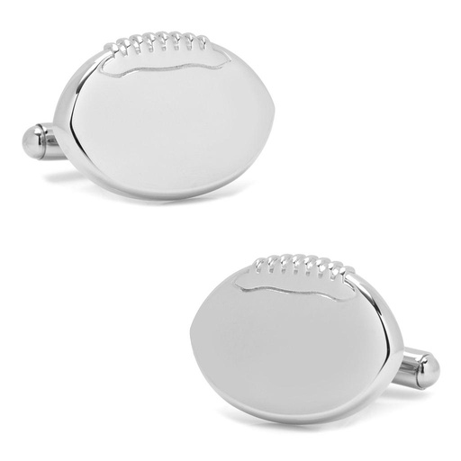 [CU.CUFF.0028080] Stainless Steel Engravable Football Cufflinks
