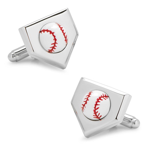 [CU.CUFF.0028095] 3d Baseball Home Plate Cufflinks