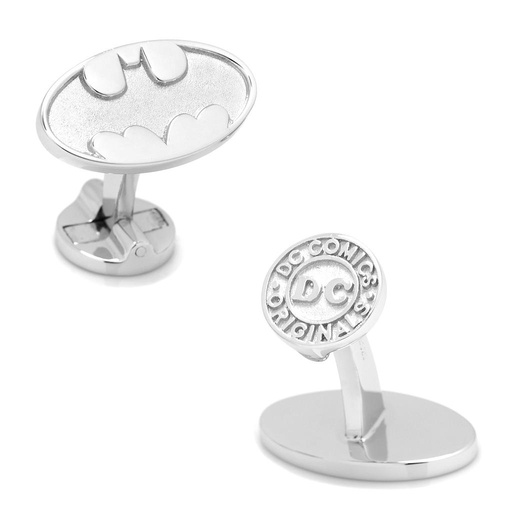 [CU.CUFF.0028190] Sterling Silver Batman Logo Cufflinks