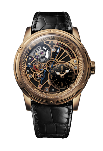 [LO.WATC.0028355] 18k Black & Rose Gold Tempograph
