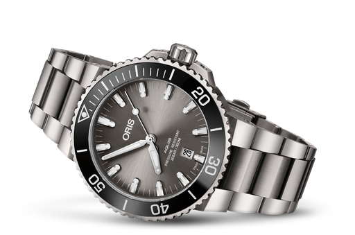 [OR.WATC.0049589] Oris Aquis Diver Titan Date Grey Dial On Bracelet