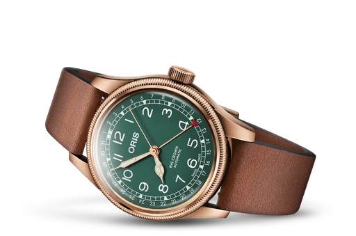 [OR.WATC.0049605] Oris Big Crown Pointer Bronze Green Dial On Strap