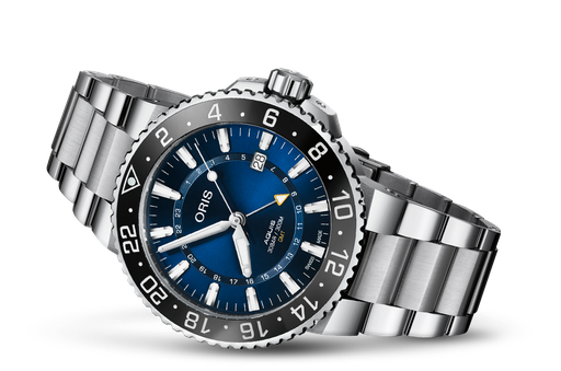 [OR.WATC.0049933] Oris Aquis Gmt Date Blue Dial On Bracelet