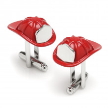 [CU.CUFF.0050417] 3d Firemans Hat Cufflinks