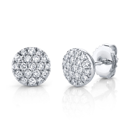[SH.DIAM.0050662] 0.48ct 14k Diamond Pave Circle Stud Earring