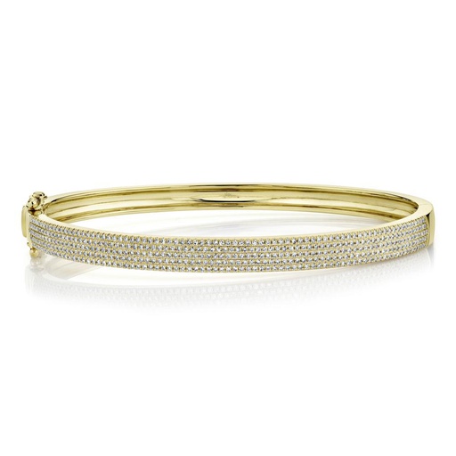 0.82ct 14k Diamond Pave Bangle