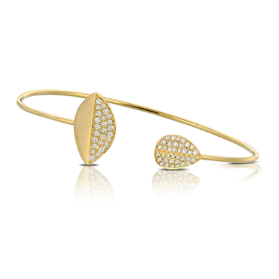 18k Gold Diamond Bangle