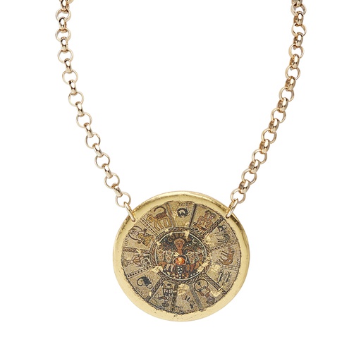 [EV.FASH.0051086] Bet Aleph Zodiac Pendant
