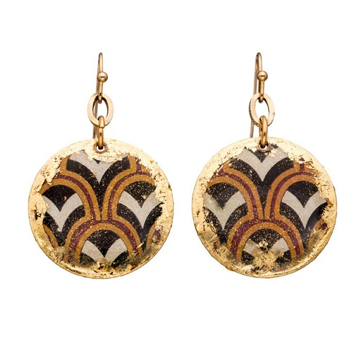 [EV.FASH.0051096] Papyrus Disc Earrings