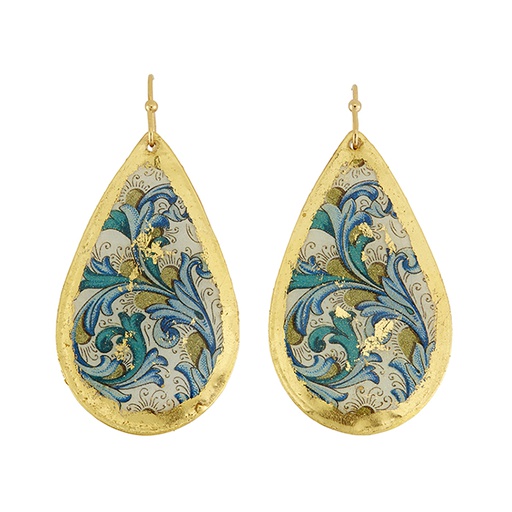 [EV.FASH.0051097] Blue Firenze Medium Teardrop Earrings