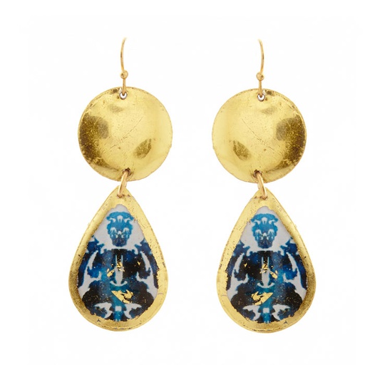 [EV.FASH.0051272] Rorschach Mini Teardrop Earrings