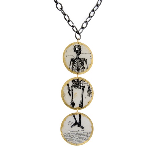 [EV.FASH.0051297] Skeleton Necklace - 3 Part