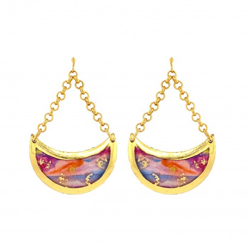[EV.FASH.0051345] Morning Run Crescent Earrings