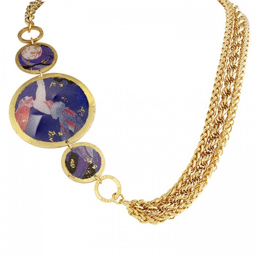 [EV.FASH.0051429] Erté Fireflies 3 Part Necklace