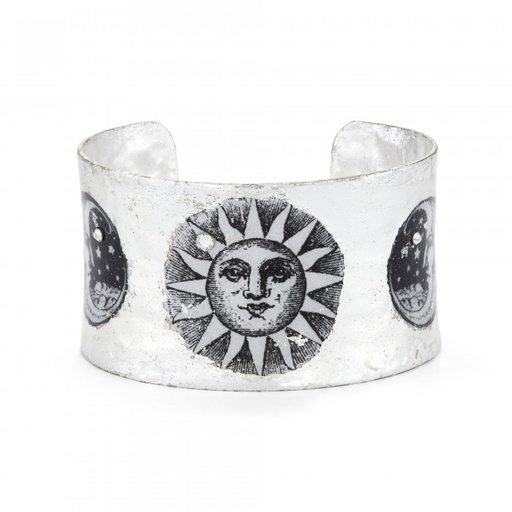 [EV.FASH.0051460] Sun & Moon Corset Cuff - Silver