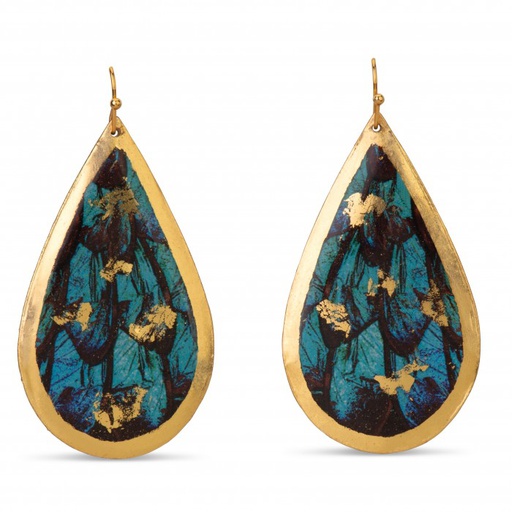 [EV.FASH.0051646] Turquoise Butterfly Teardrop Earrings