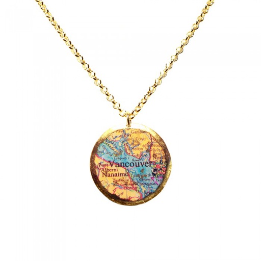 [EV.FASH.0051834] Vancouver Map Pendant