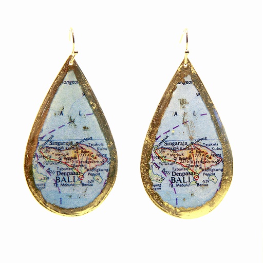 [EV.FASH.0051835] Bali Map Teardrop Earrings