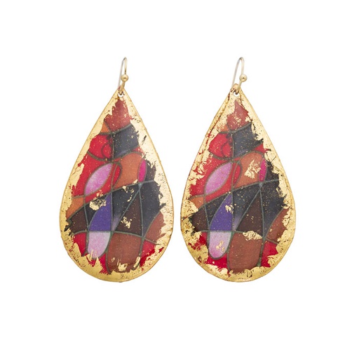 [EV.FASH.0052034] Red Canyons Teardrop Earrings