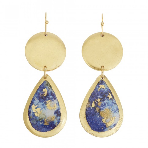 [EV.FASH.0052094] Lapis Mini Teardrop Earrings