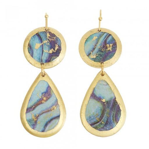 [EV.FASH.0052095] Abalone Mini Teardrop Earrings