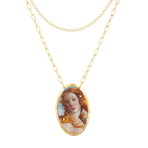 [EV.FASH.0052222] Botticelli Venus Large Oval Pendant