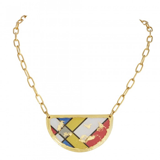 [EV.FASH.0052232] Mondrian Half Circle Pendant