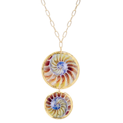 Nautilus Double Disc Pendant