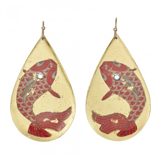 Goldfish Teardrop Earrings