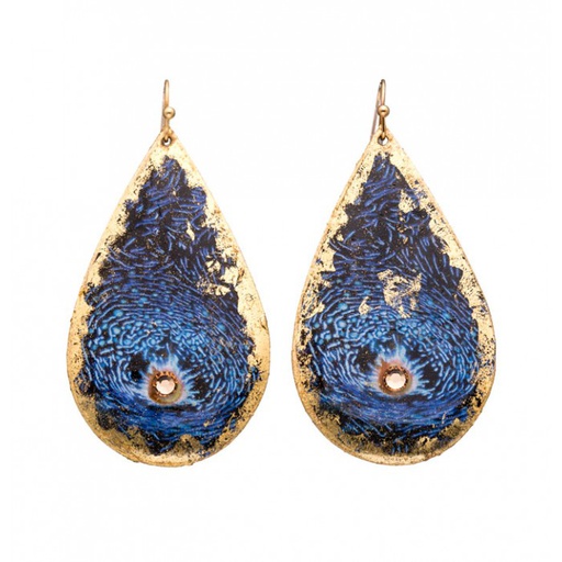 Blue Clam Teardrop Earrings