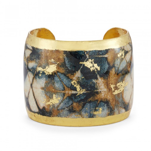 Navy & Gold Batik Cuff
