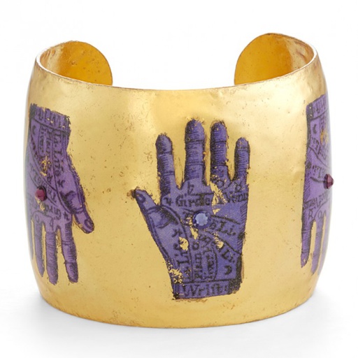 Purple Palm Reading Cuff