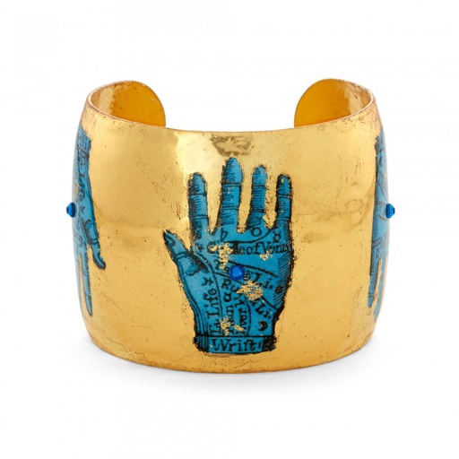 Blue Palm Reading Cuff
