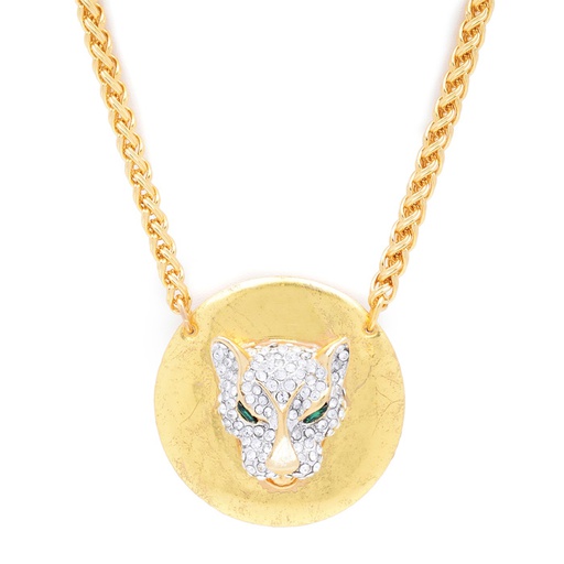 [EV.FASH.0052471] Vintage Jaguar Head Pendant