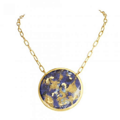 Malachite-Lapis Double Sided Pendant