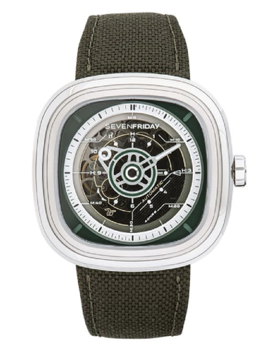 [W .WATC.0052773] Sevenfriday Green & Steel