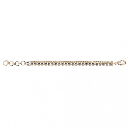 [TE.FASH.0052814] Tokyo 2 Row Bracelet With Chains & Crystals